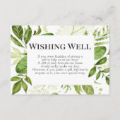 Kaart voor wisputjes, Greenery Wedding Card, Green (Voorkant)