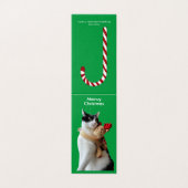 Kaart voor witte en zwarte kat en rendierkerst (Buitenkant ongevouwen)