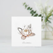 KAART VOOR WITTE LOTUS-INVITATIE (Staand voorkant)