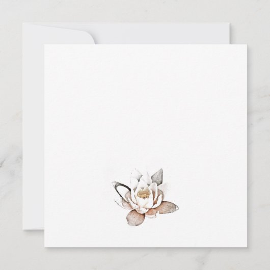 KAART VOOR WITTE LOTUS-INVITATIE (Achterkant)