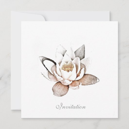 KAART VOOR WITTE LOTUS-INVITATIE (Voorkant)