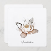KAART VOOR WITTE LOTUS-INVITATIE (Voorkant / Achterkant)