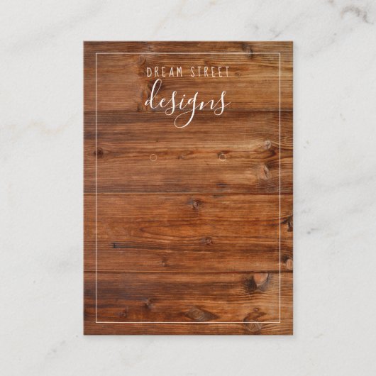 Kaart voor Wooden -earring Visitekaartje (Voorkant)