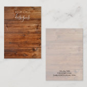 Kaart voor Wooden Ketting Visitekaartje (Voorkant / Achterkant)