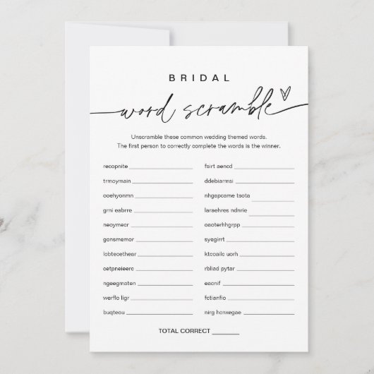 Kaart voor Woordopbreekbaar Vrijgezellenfeest (Voorkant)