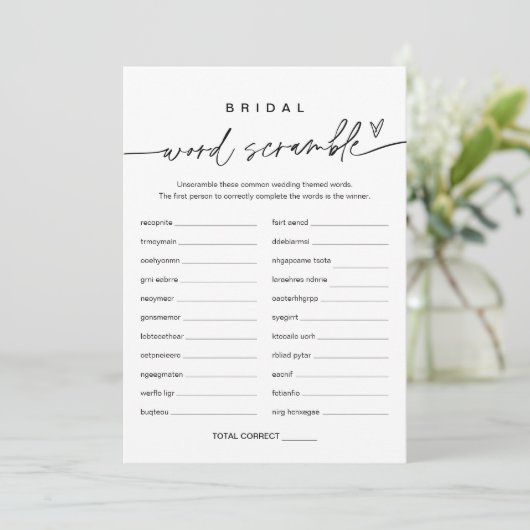 Kaart voor Woordopbreekbaar Vrijgezellenfeest (Staand voorkant)