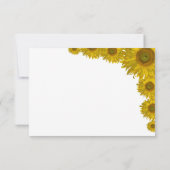 Kaart voor Yellow Sunflower Edge Wedding RSVP Resp (Achterkant)