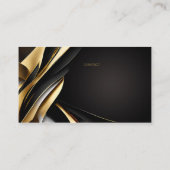 Kaart voor zakelijk goud en zwart visitekaartje (Achterkant)