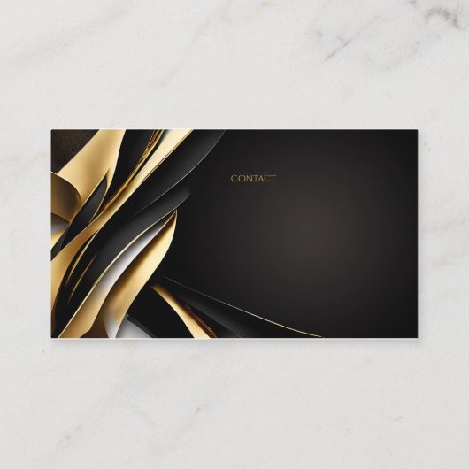 Kaart voor zakelijk goud en zwart visitekaartje (Achterkant)