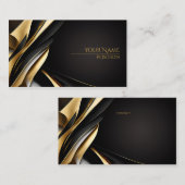 Kaart voor zakelijk goud en zwart visitekaartje (Voorkant / Achterkant)
