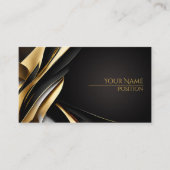 Kaart voor zakelijk goud en zwart visitekaartje (Voorkant)