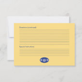 Kaart voor zeemacht en gele retro Kitchen Bridal R (Achterkant)