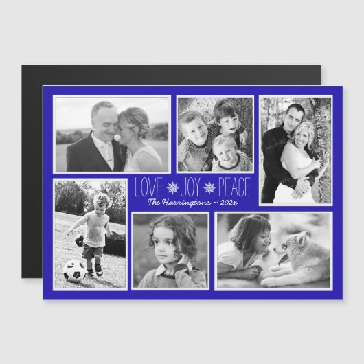 Kaart voor zes foto's uit de Magnetische familie k (Voorkant / Achterkant)