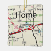 Kaart voor zoet water TX Keramisch Ornament (Links)