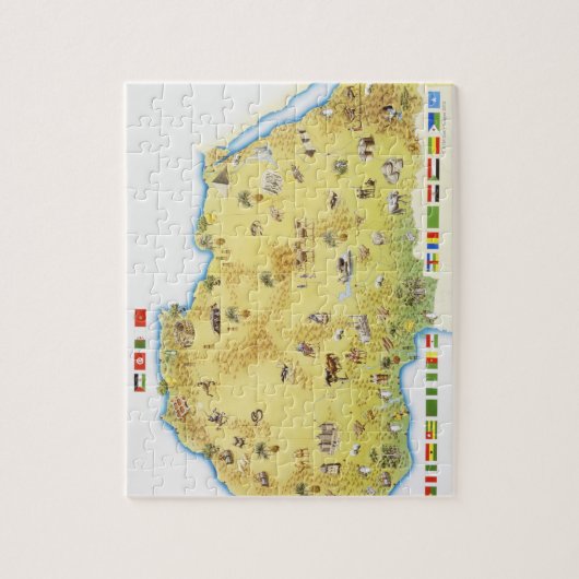 Kaart voor Zuid-Afrika 2 Legpuzzel (Verticaal)
