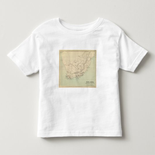 Kaart voor Zuid-Afrika Kinder Shirts (Voorkant)