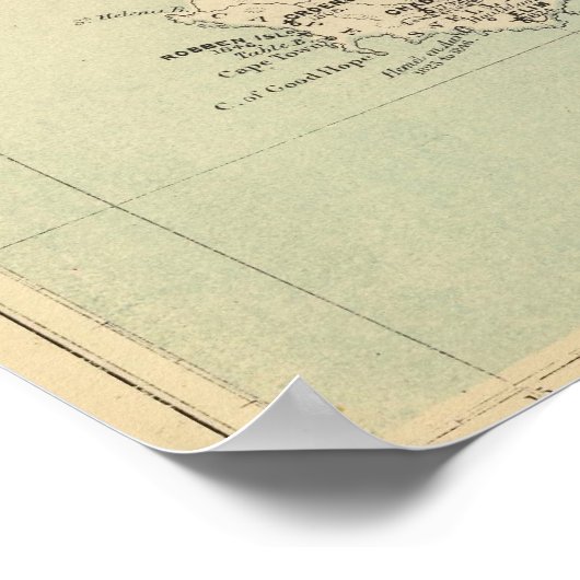 Kaart voor Zuid-Afrika Poster (Hoek)