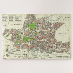  kaart voor Zuid-Afrika van Johannesburg (1913) Legpuzzel