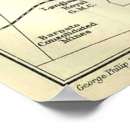 kaart voor Zuid-Afrika van Johannesburg (1913) Poster (Hoek)