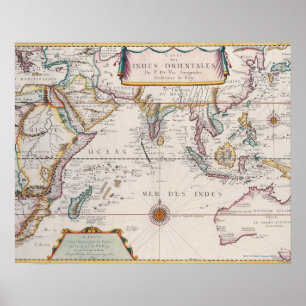 Kaart voor Zuidoost-Azië Poster