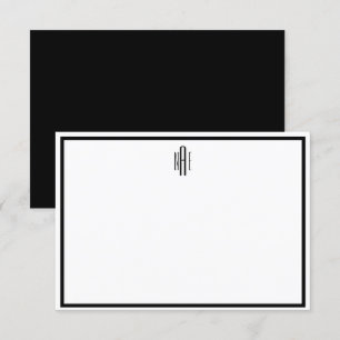 Kaart voor zwart-wit monogrammen