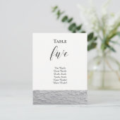 Kaart voor zwarte en witte tafelzitjes (Staand voorkant)