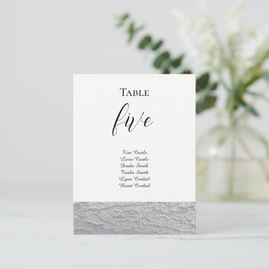 Kaart voor zwarte en witte tafelzitjes (Staand voorkant)