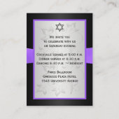 Kaart voor zwarte, Paarse en zilverreceptie (Achterkant)