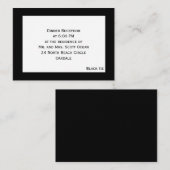 Kaart voor zwarte Stropdassen behuizing voor gebeu (Voorkant / Achterkant)