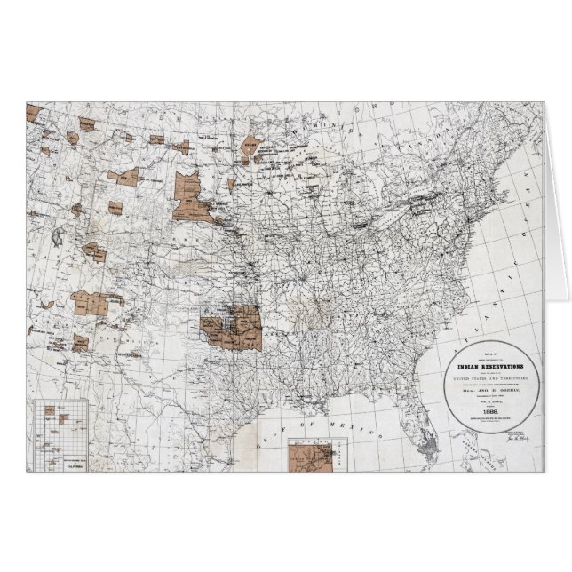 KAART: VOORBEHOUDEN, 1888 (Voorkant Horizontaal)