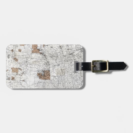 KAART: VOORBEHOUDEN, 1888 BAGAGELABEL (Voorkant horizontaal)