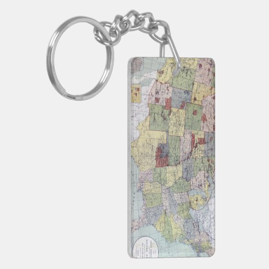 KAART: VOORBEHOUDEN, 1892 SLEUTELHANGER (Voorkant Links)