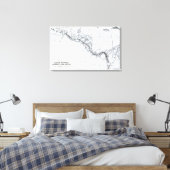 Kaart Voorgestelde Isthmian Canal Routes Canvas Afdruk (Insitu (Slaapkamer))