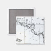 Kaart Voorgestelde Isthmian Canal Routes Magneet (Voorkant / Achterkant)