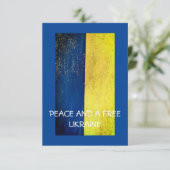 Kaart, vrede en een vrij Oekraïne Bedankkaart (Staand voorkant)