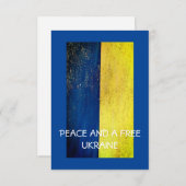 Kaart, vrede en een vrij Oekraïne Bedankkaart (Voorkant / Achterkant)