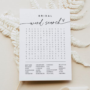 Kaart Vrijgezellenfeest Word Search Game
