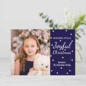 Kaart vrolijke kerstmarinier Vier feestdagen voor (Staand voorkant)