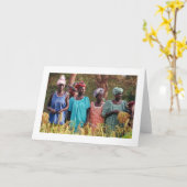 Kaart, "Vrouwen die Rijst plukken # 47 " Kaart (Gele Bloem)