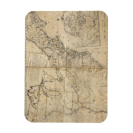 KAART: VS, 1783 MAGNEET (Verticaal)