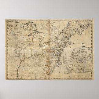 KAART: VS, 1783 POSTER