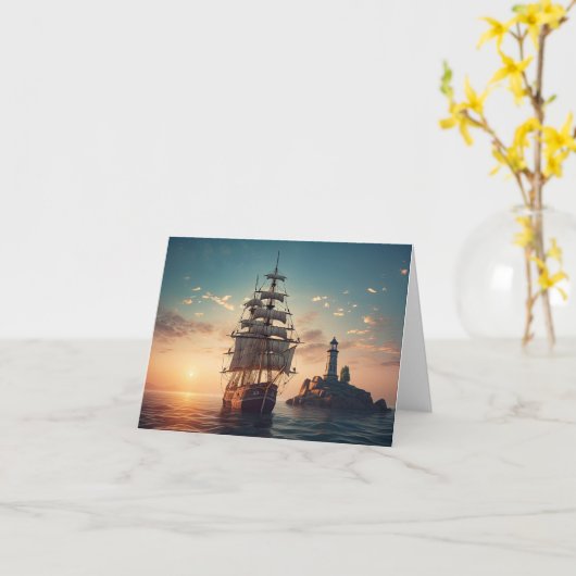 Kaart vuurtoren en talkschepen (Gele Bloem)