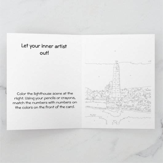 Kaart – Vuurtoren Schilderen op Nummer (Binnen)