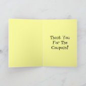 Kaart w / Happy Lady bij het uitchecken supermarkt (Binnen)