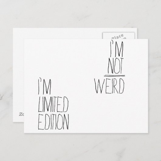 Kaart waarop je kunt zien dat je speciaal bent (Voorkant / Achterkant)