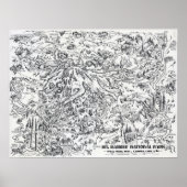  kaart waarop Rainier Pictorial Travel wordt gemon Poster (Voorkant)