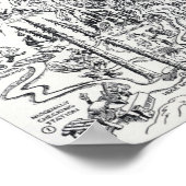 kaart waarop Rainier Pictorial Travel wordt gemon Poster (Hoek)