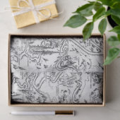  kaart waarop Rainier Pictorial Travel wordt gemon Tissuepapier (Geschenk)