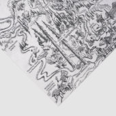  kaart waarop Rainier Pictorial Travel wordt gemon Tissuepapier (Detail)