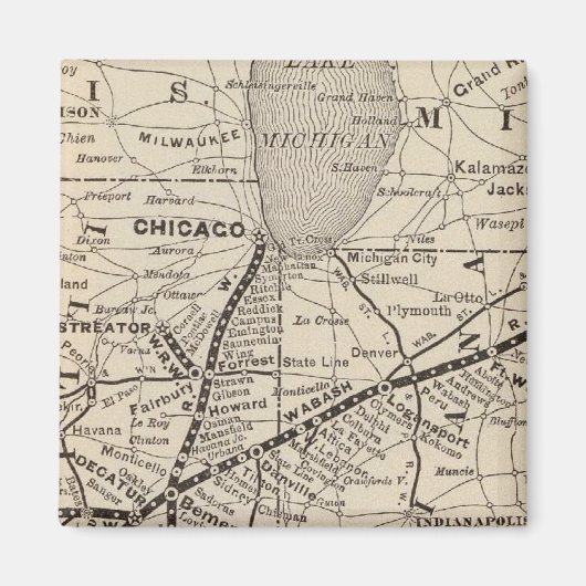 Kaart Wabash Magneet (Voorkant)